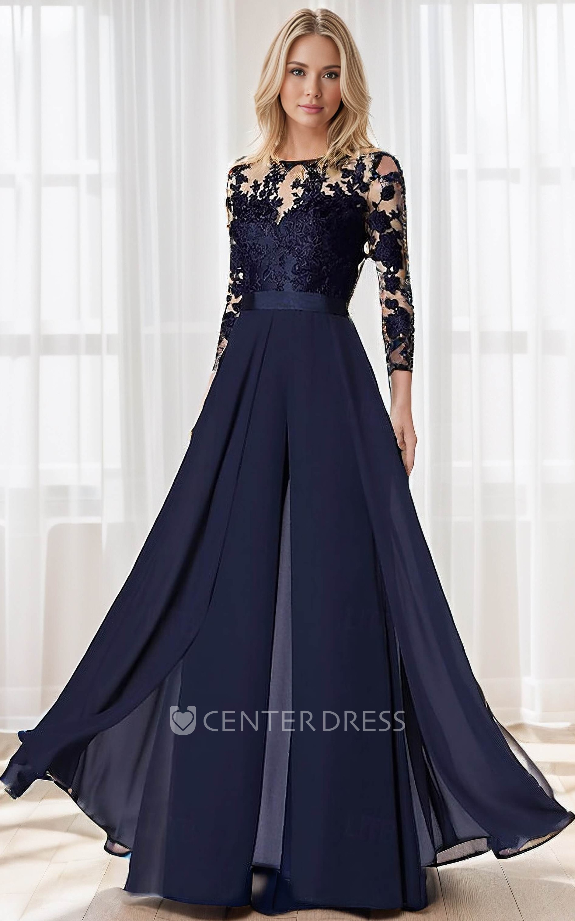 Navy blue jumpsuit for wedding best sale