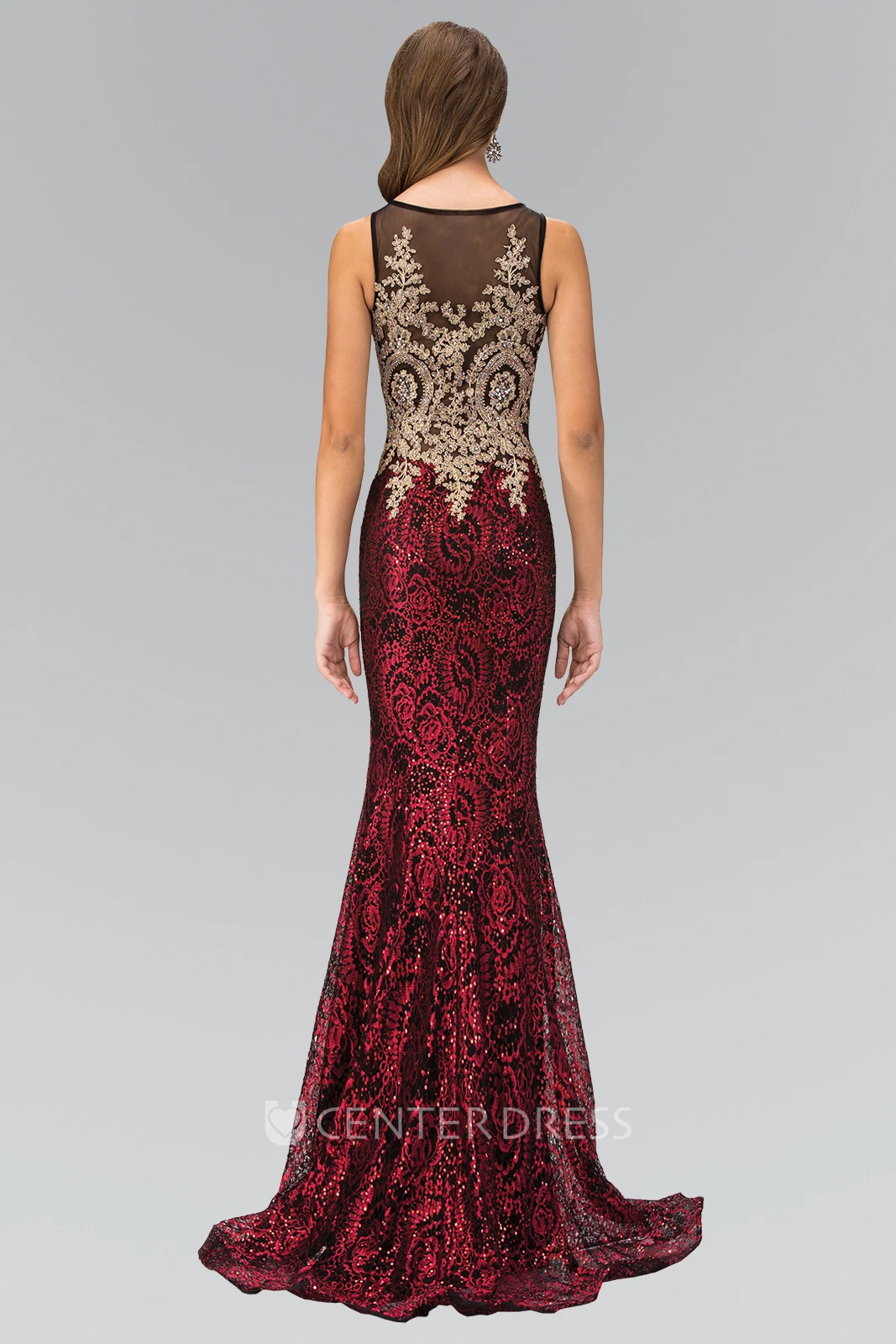Sheath Bateau Sleeveless Sequins Illusion Dress With Beading