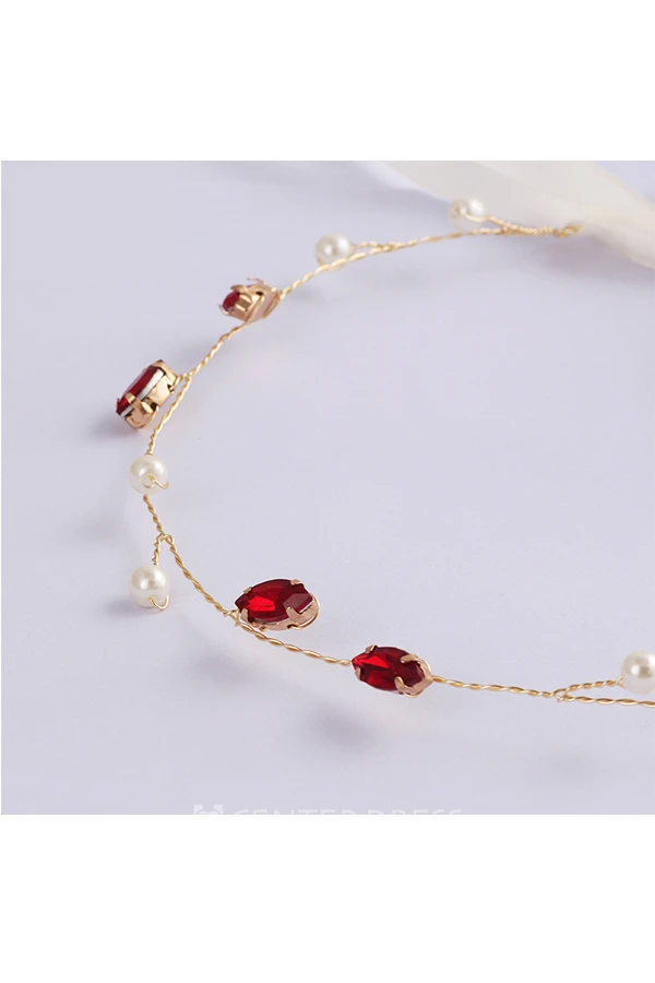Western Style Hand-Woven Baroque Diamond Bridal Hairband