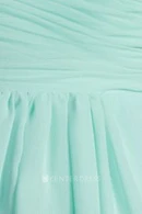 Criss Cross Top Sweetheart Chiffon Long Bridesmaid Dress With Pleats