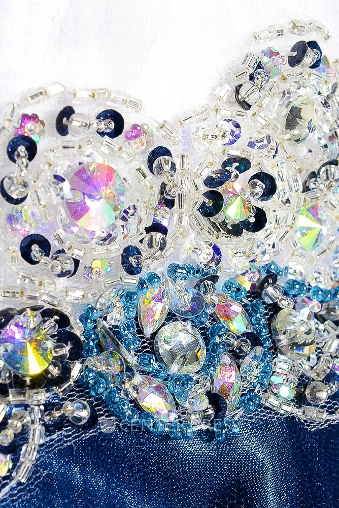 Mini A-Line Jeweled Sweetheart Sleeveless Organza Prom Dress