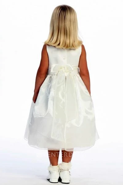 Floral Floral Organza&Satin Flower Girl Dress
