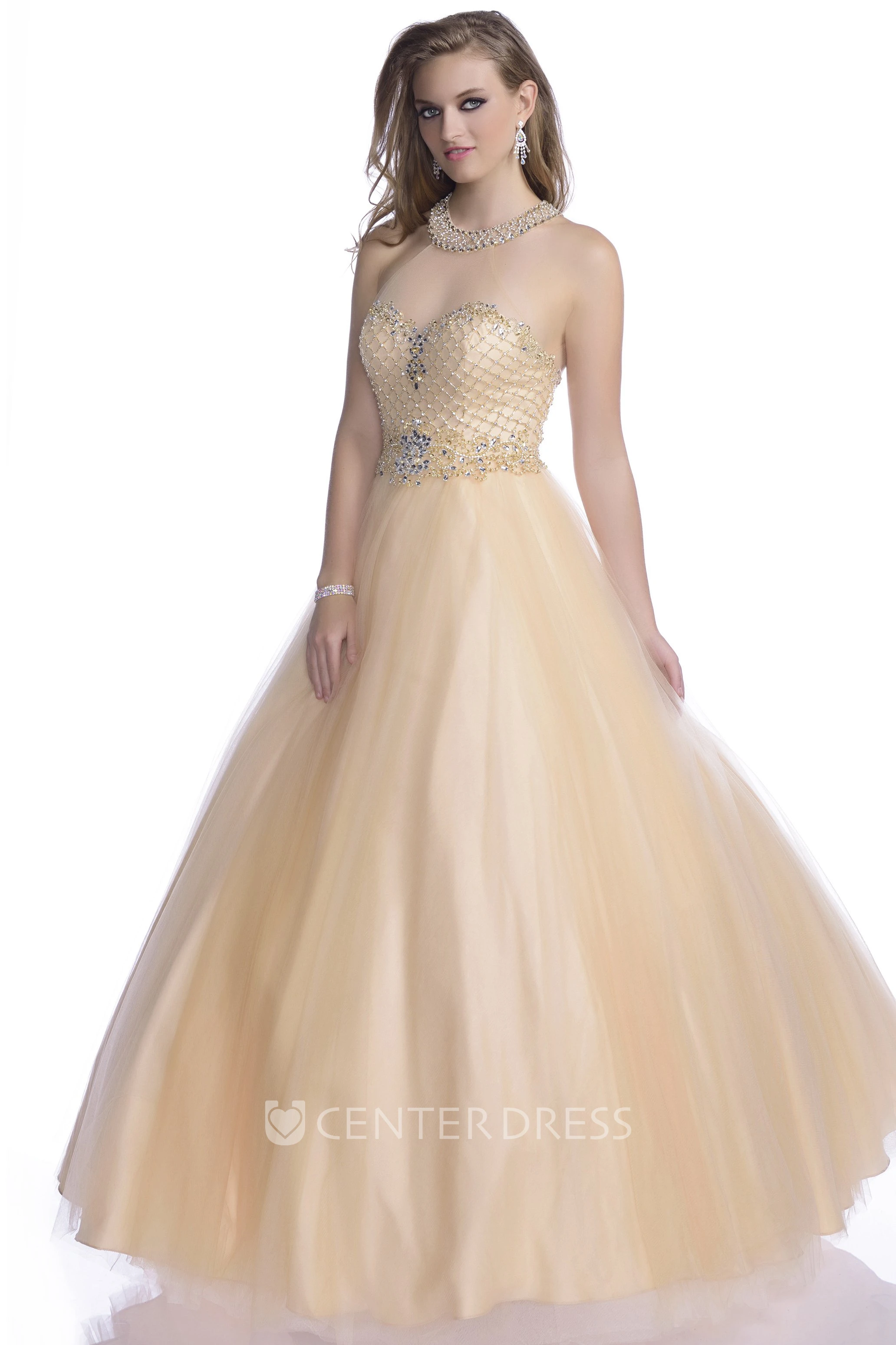 Sexy A-Line Sweetheart Tulle Prom Dress With Corset Back - UCenter