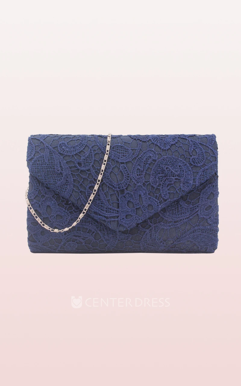 Lace Clutch with Flower