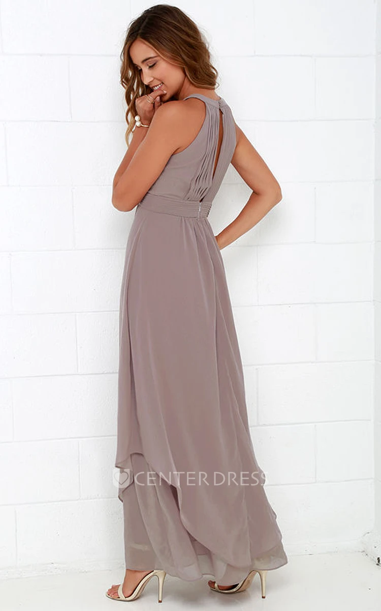 Brilliant Halter Empire Sleeveless Dress