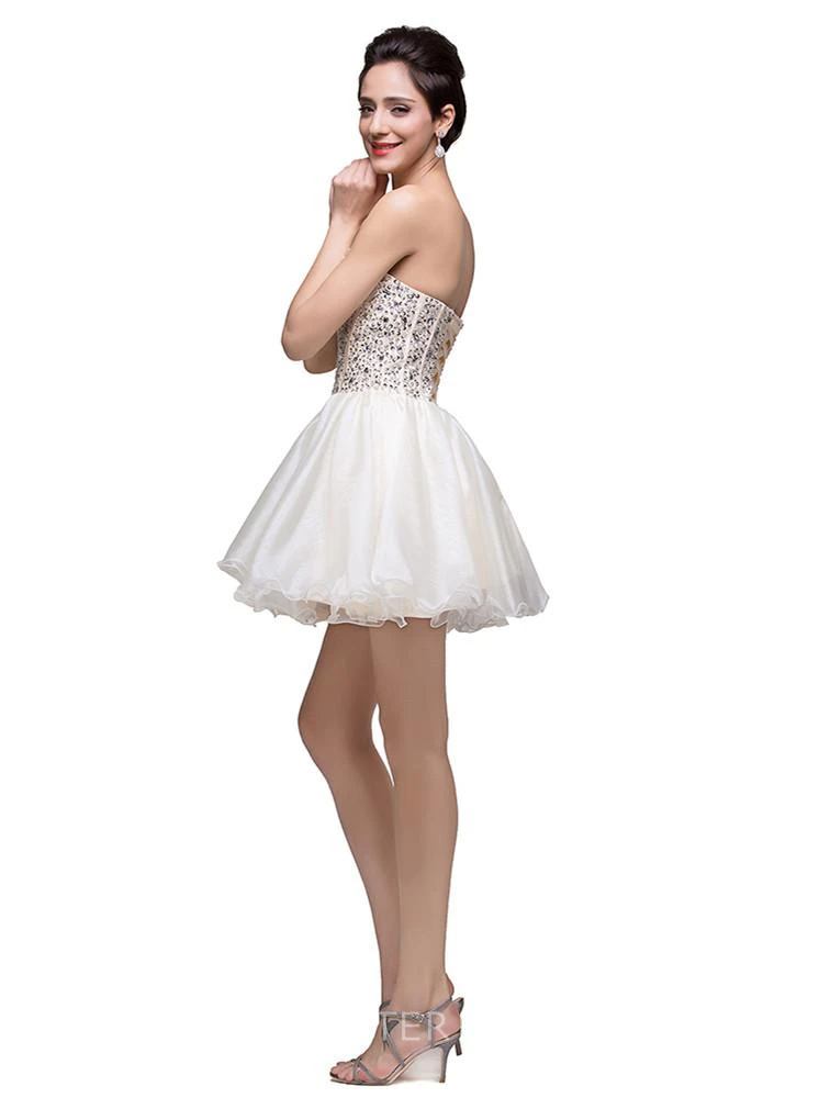 Glamorous Sweetheart Crystal Short Homecoming Dress Tulle