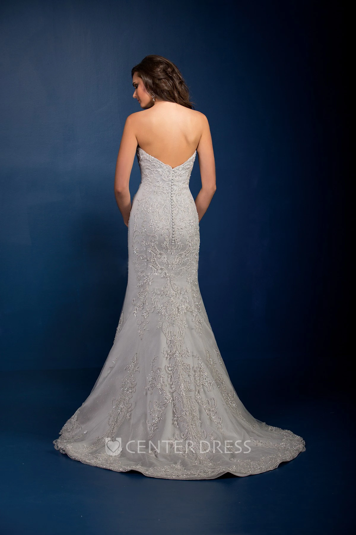Sweetheart Mermaid Gown With Beadings And Floral Embellishments