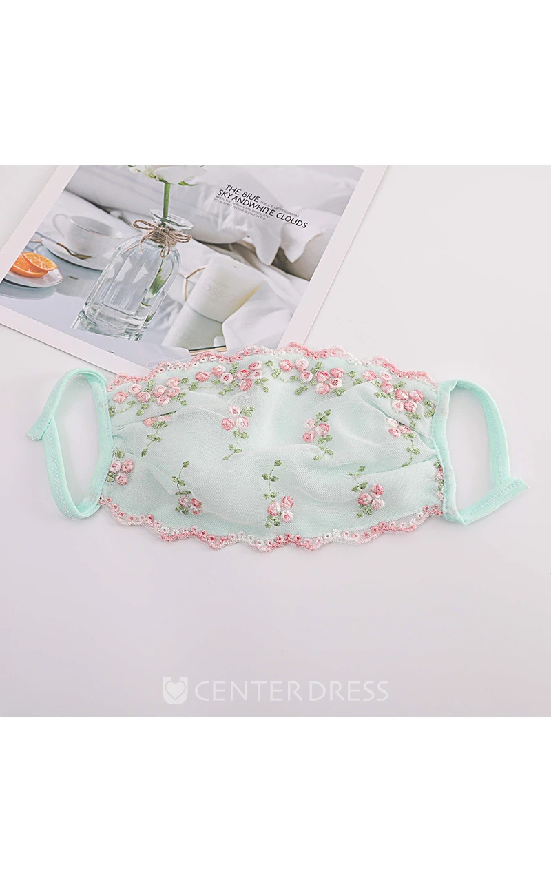 Non-Medical Chiffon Embroidery Face Masks