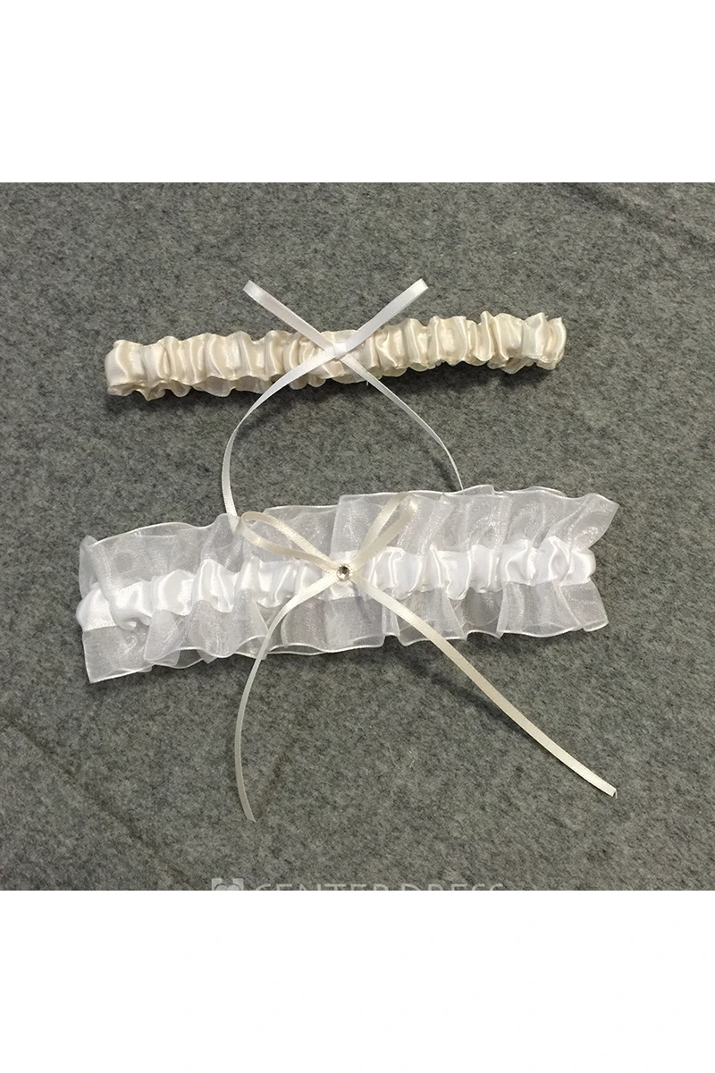 Fresh Multicolored Bow Two Piece Elastic Bridal Garter Within 16-23inch