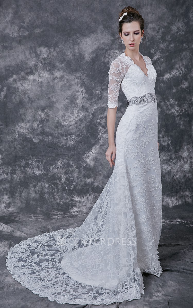 Three quarter sleeve outlet grey lace dress