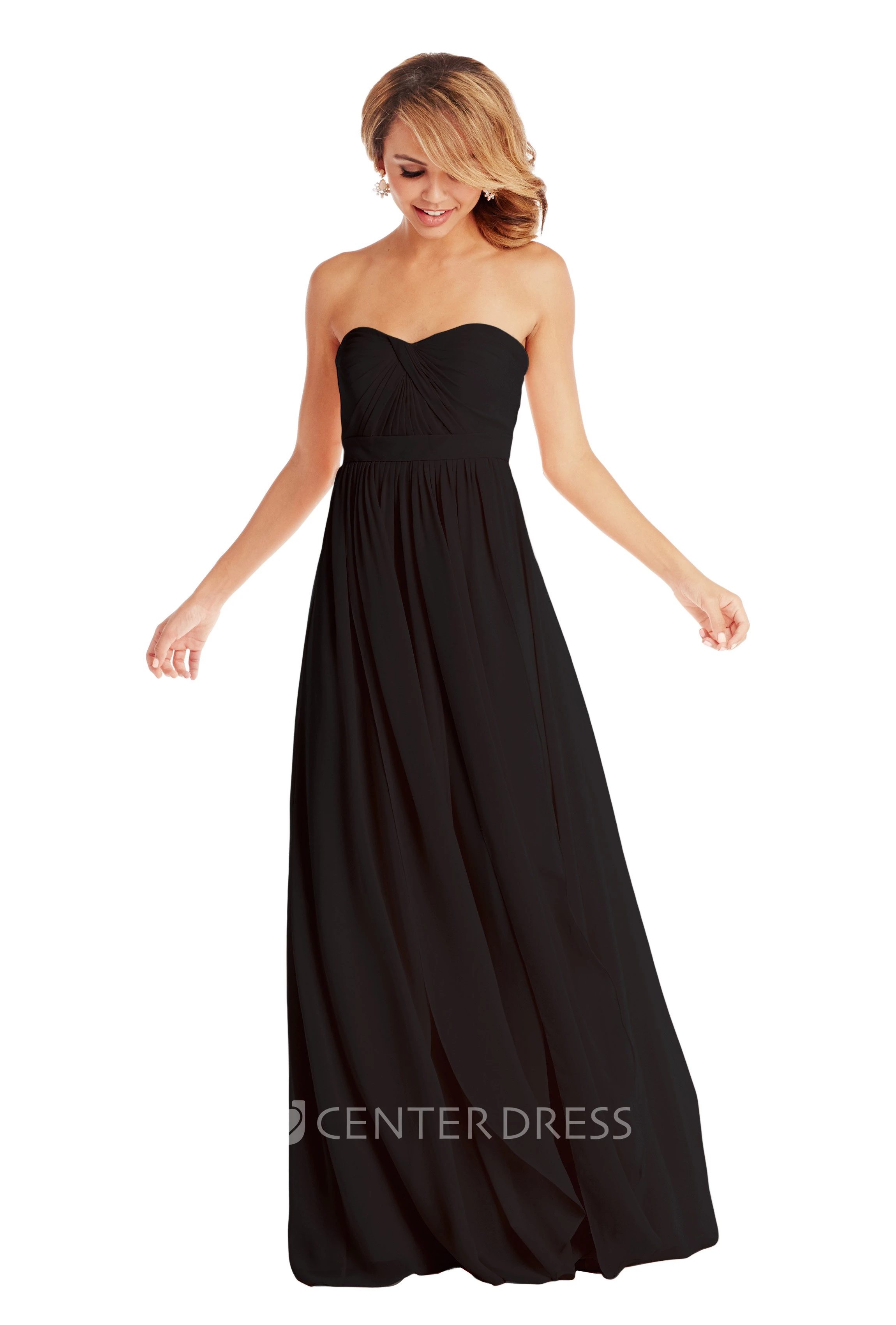 Sleeveless Sweetheart Ruched Chiffon Muti-Color Convertible Bridesmaid Dress With Pleats