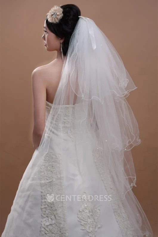 Ethereal Multi-Layered Puffy Fingertip Wedding Veil