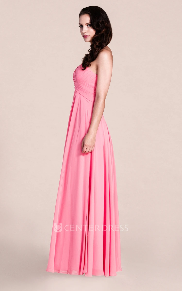Sweetheart A-line Long Bridesmaid Dress