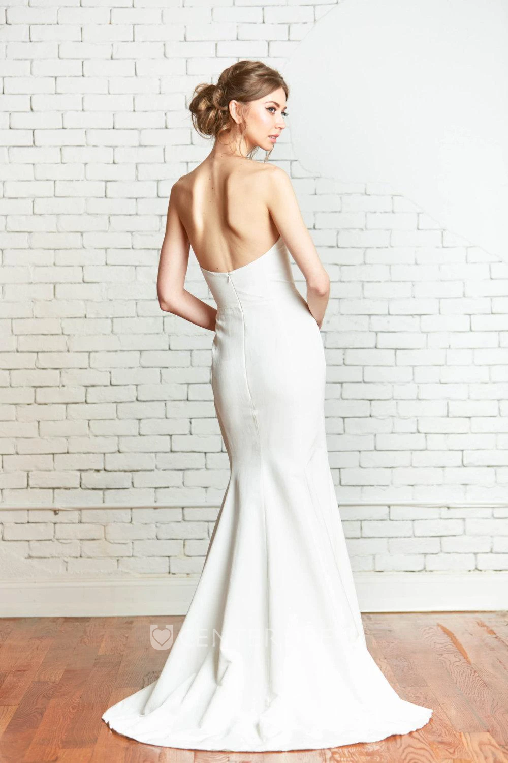 Sweetheart Fit and Flare Simple Style Wedding Dress