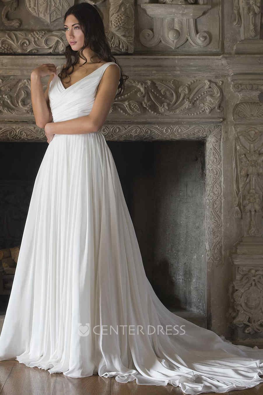 chiffon wedding dress bustle styles