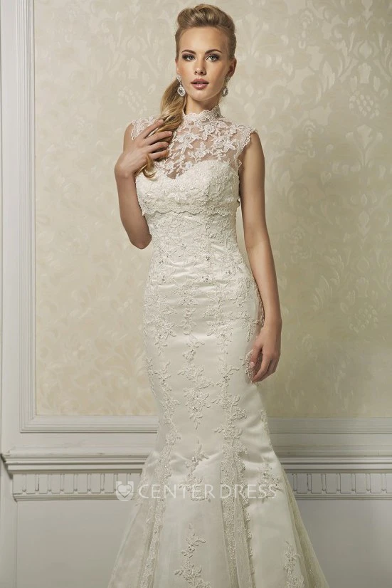Mermaid Sweetheart Lace Wedding Dress With Illusion