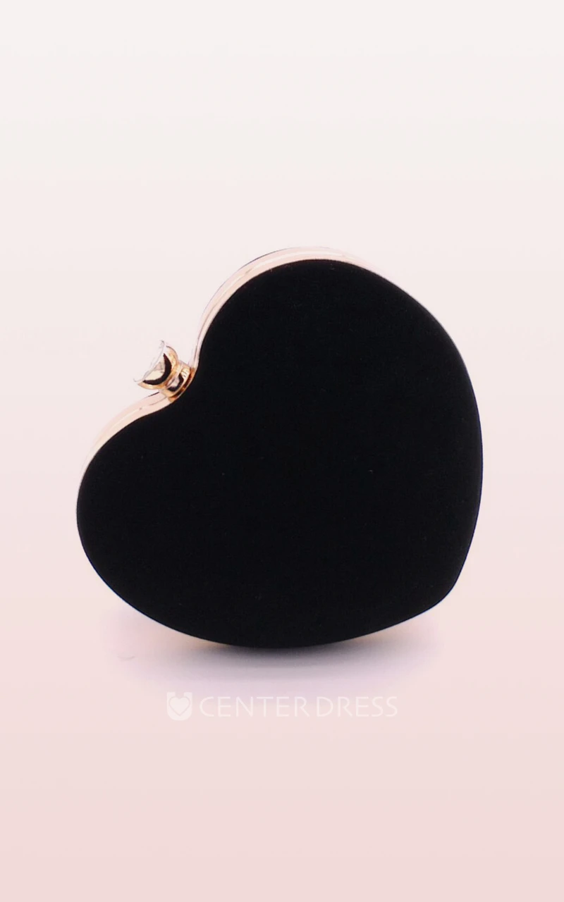 Heart-shaped Flannel Clutch