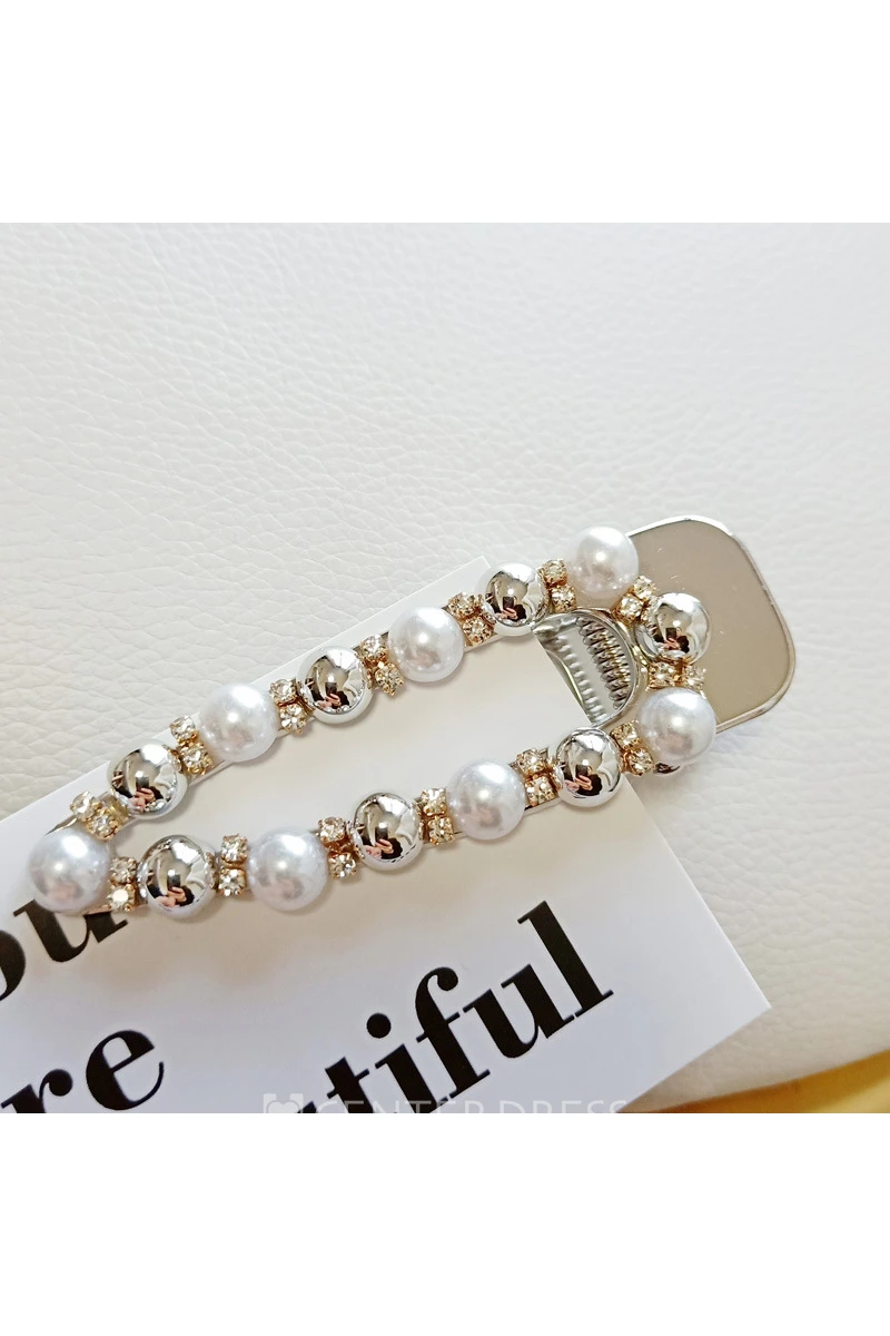 Korean Simple Head Clip In Black Gold Silver