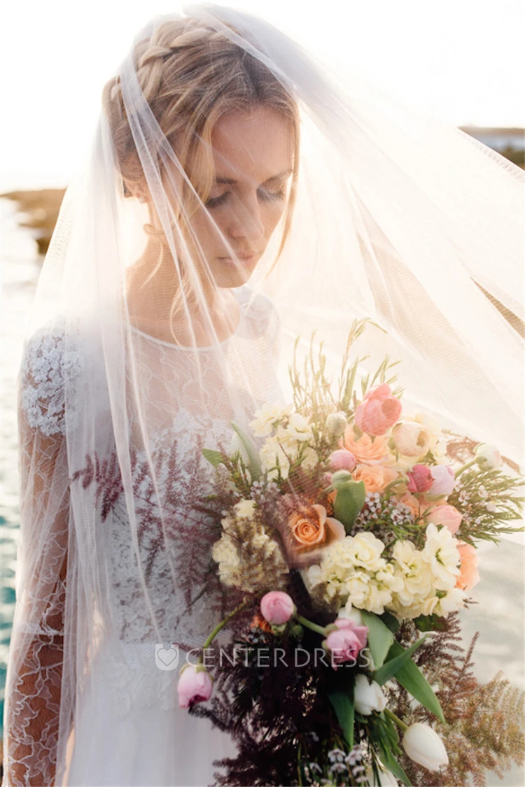 New Simple Widened Long White Soft Tulle Bridal Veil 