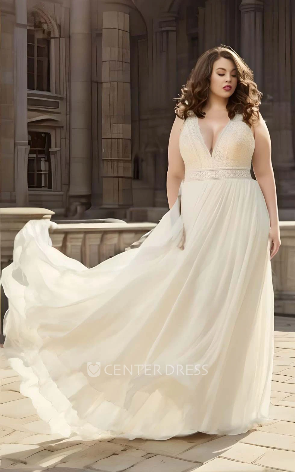 Casual white wedding dresses fashion plus size