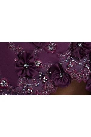 Sweetheart Sheath Floral Asymmetric Mother Of The Bride Dress With Chiffon Wrap And Crystal Details