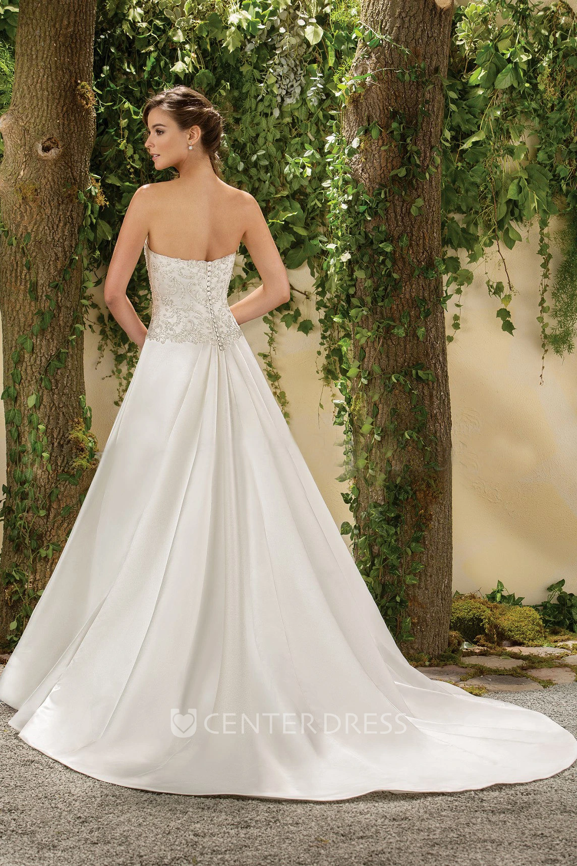 Sweetheart A-Line Taffeta Gown With Crystal Bodice