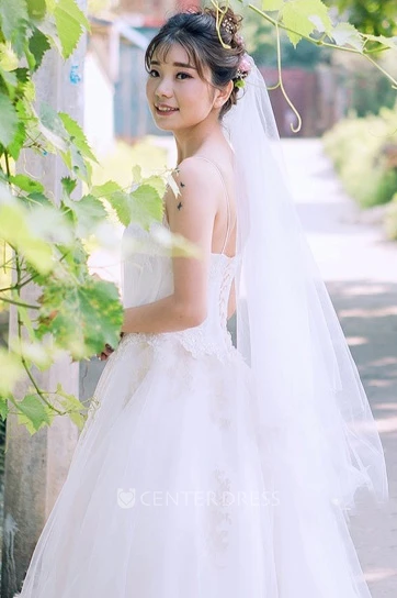 Ethereal Simple Style Chapel Wedding Veil