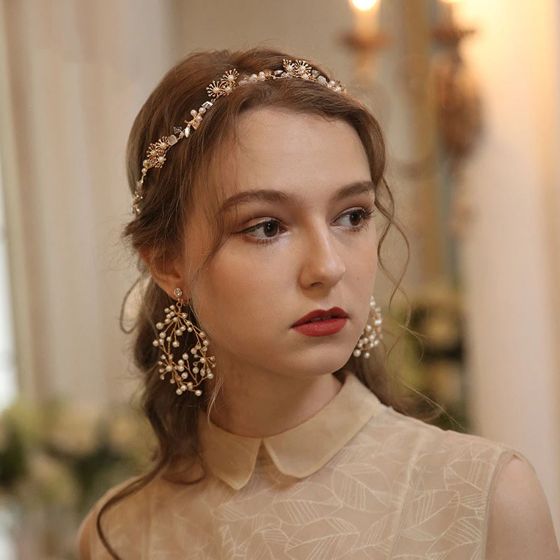 Elegant Forest Style Beaded Headbands and Rings