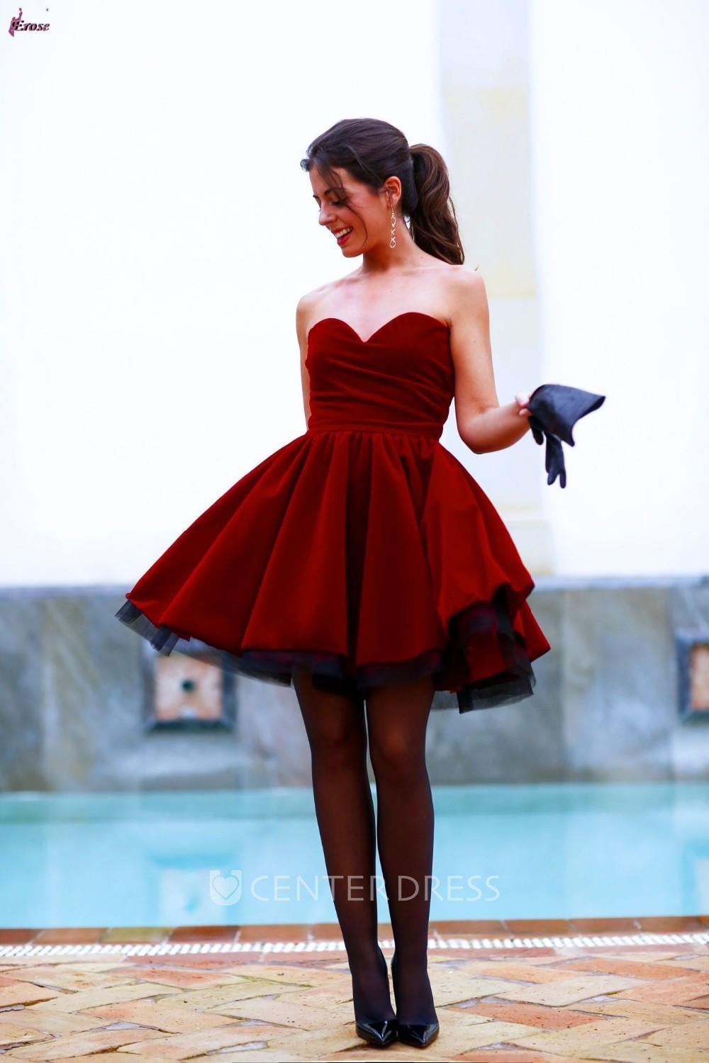 Burgundy prom 2025 dresses short