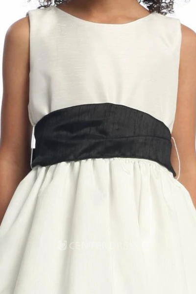 Tea-Length Floral Floral Flower Girl Dress