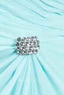 Sweetheart A-Line Chiffon Long Bridesmaid Dress With Crystal Waist