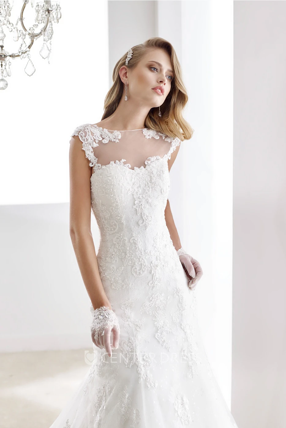Sweetheart A-line Ruching Wedding Dress with Beaded Belt and Pleated Bodice