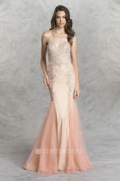 Sheath Sweetheart Sleeveless Dress With Beading And Pleats