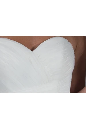Sweetheart Mermaid Tulle Bridal Gown With Removable Crystal Sash