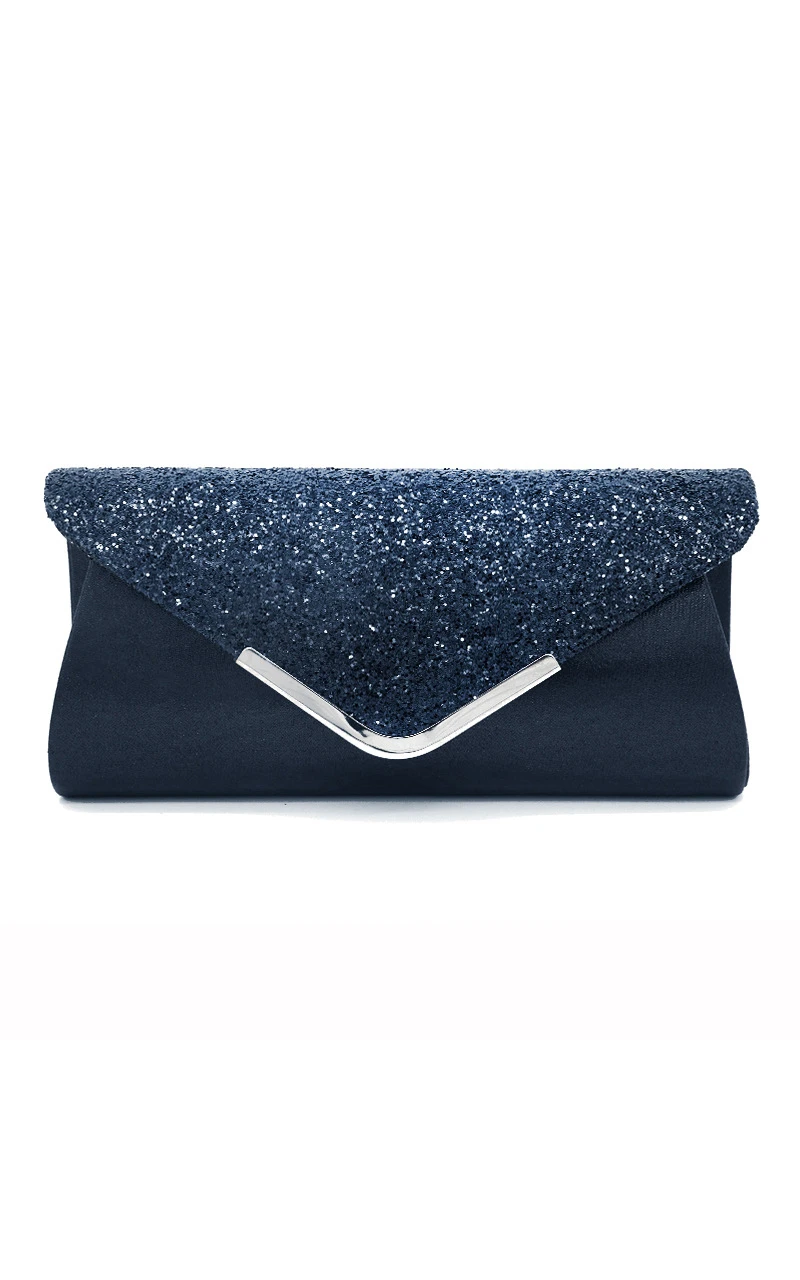 Sequin Flap Envelope Clutch