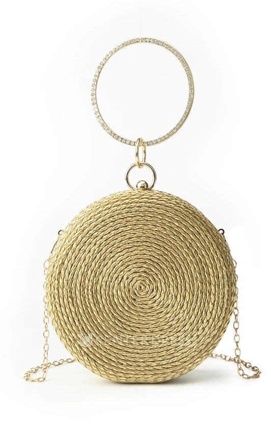 Round Woven Clutch