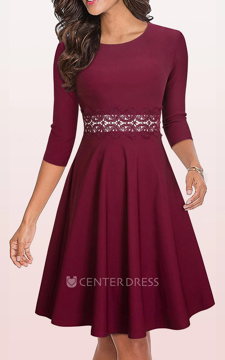 A Line Sleeveless Spandex Modest Elegant Zipper Dress with Appliques and Sash