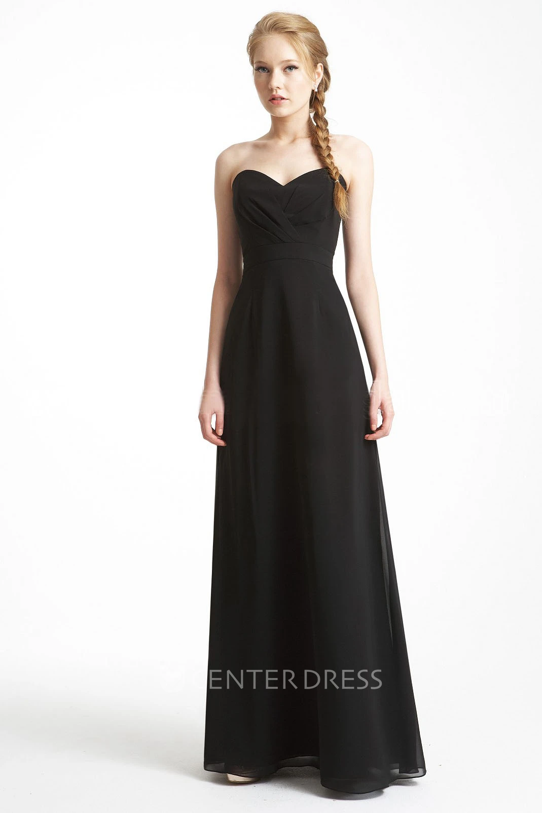 Sweetheart A-Line Floor-Length Bridesmaid Dress With Ruching