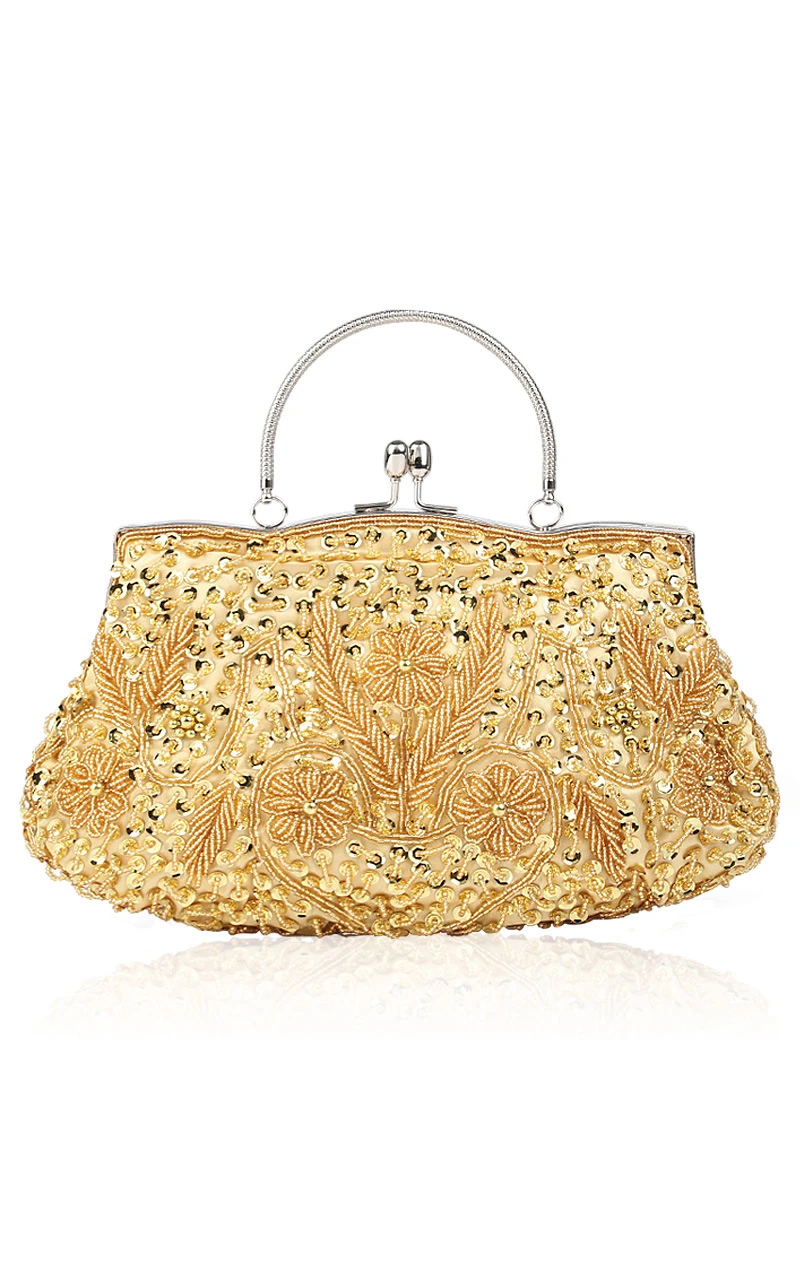 Appliqued Beaded Handbag
