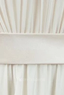Scoop Neck Pleated A-Line Chiffon Long Bridesmaid Dress With Satin Sash