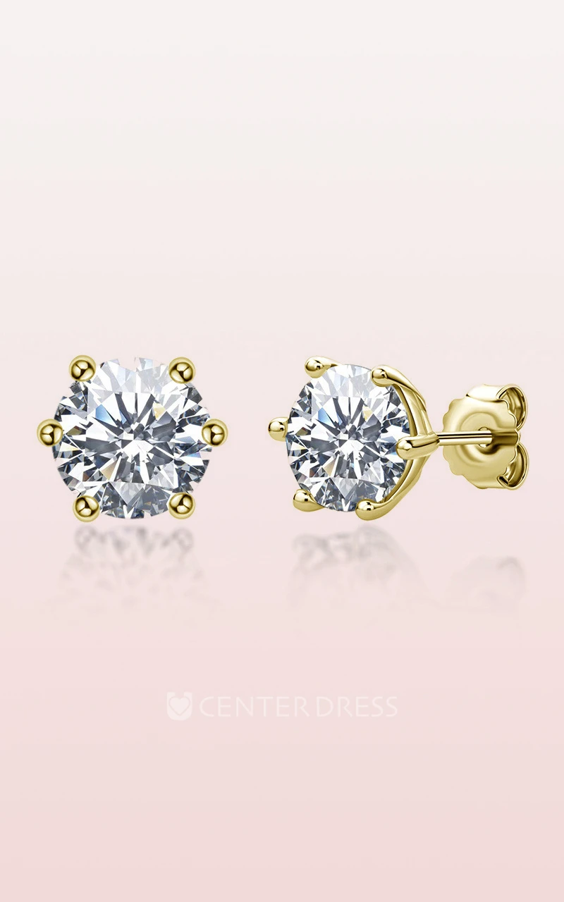 Fine Moissanite Stud Earrings