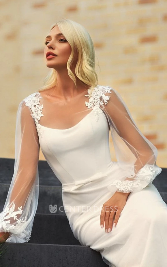 Romantic Mermaid Satin Sweetheart Wedding Dress with Sash