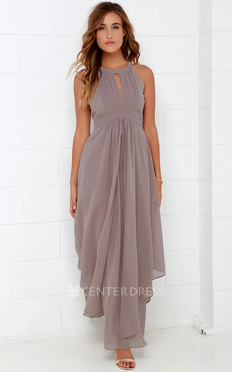 Brilliant Halter Empire Sleeveless Dress