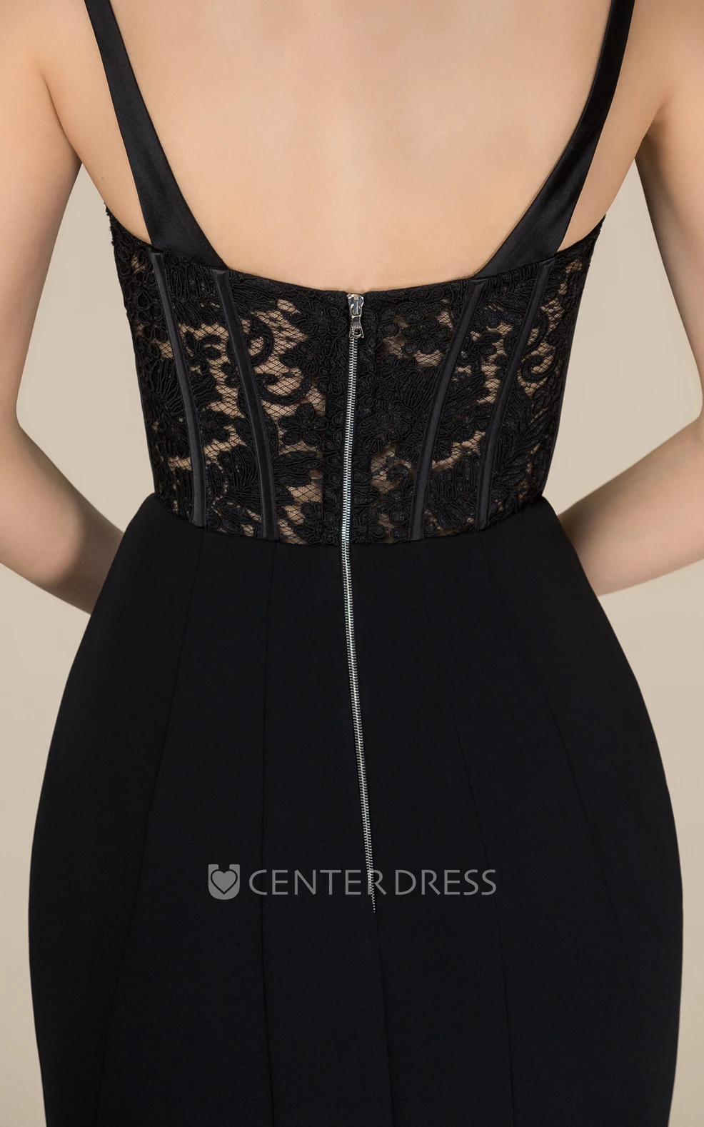 Gorgeous Lace Mermaid Evening Dress Open Back Wedding Gown