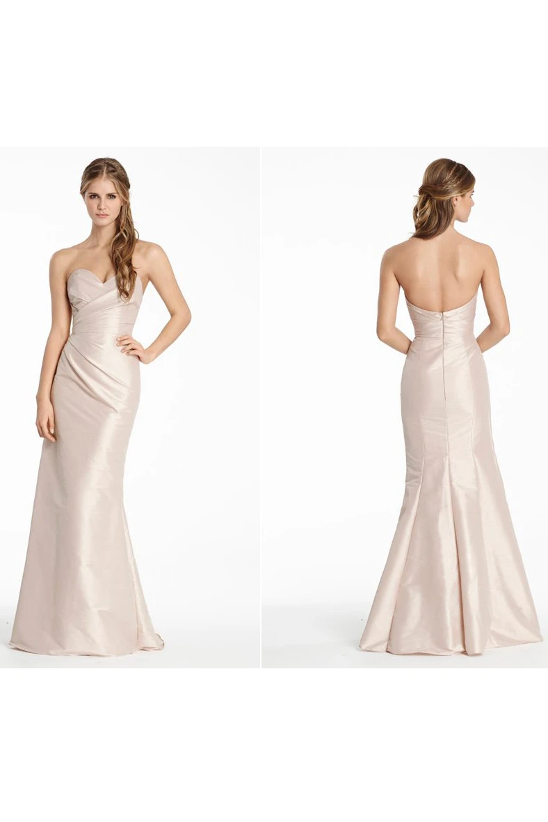 Sleeveless Sweetheart Criss-Cross Satin Bridesmaid Dress With Low-V Back