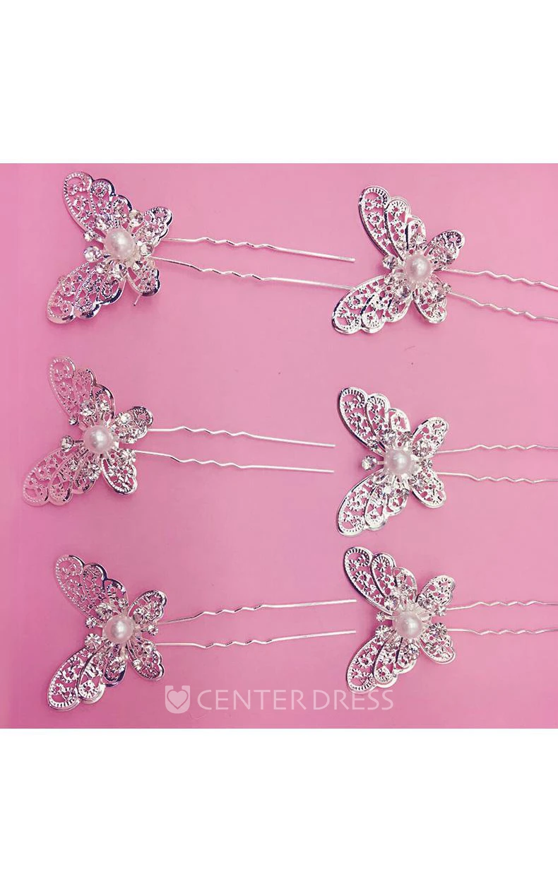 Bride Red Headdress Hair Ornaments Chinese Cheongsam Wedding Accessories Plate Hairpin U-Shaped Clip