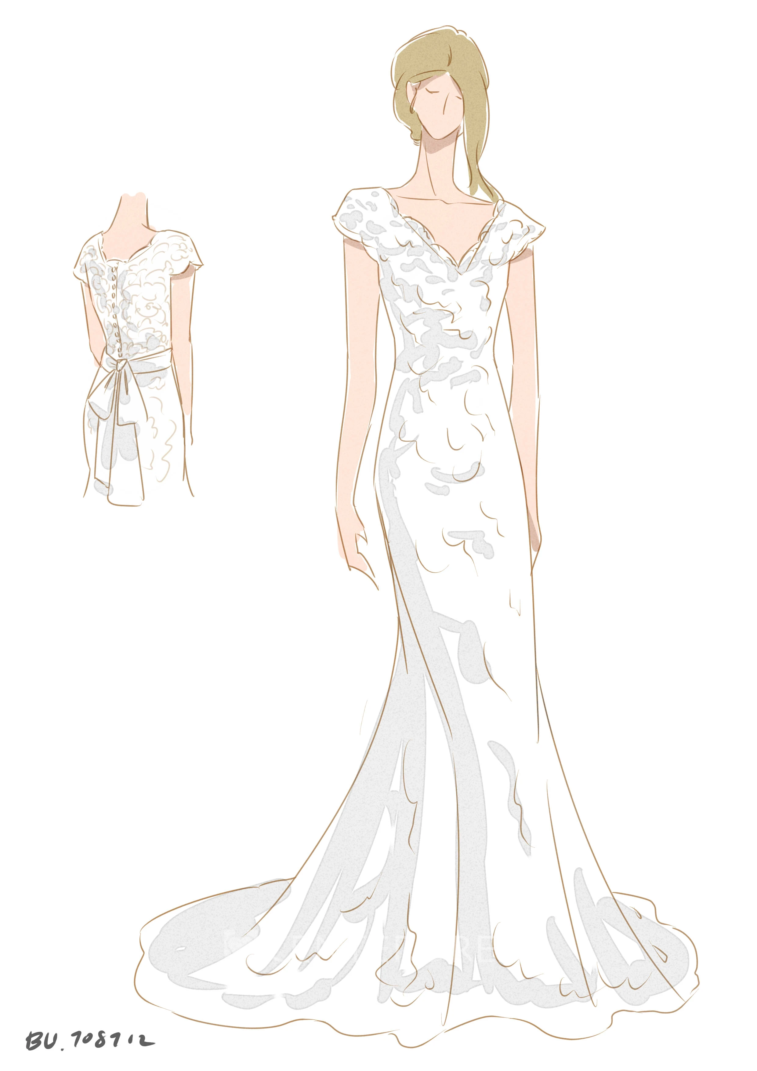 Cap Sleeve V-neck Sheath Chiffon Country Winter Wedding Dress With Lace Bodice and Sash