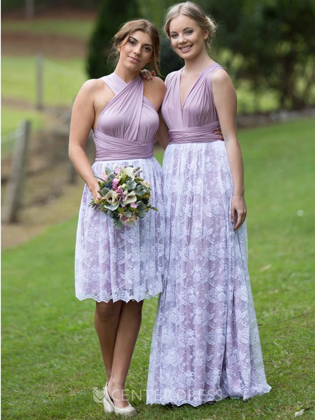 Knee-Length Sleeveless Strapped Ruched Chiffon Bridesmaid Dress