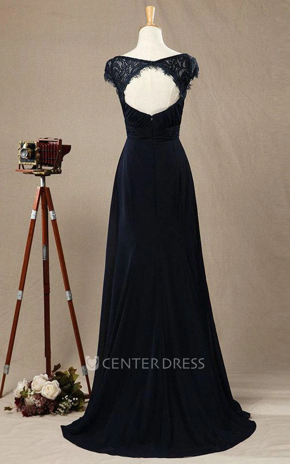 Cap Sleeve Lace Bridesmaid Dress