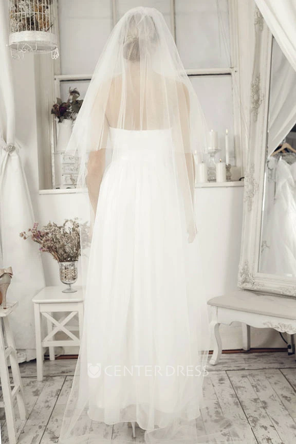 Sheath Empire Maxi Sweetheart Chiffon Wedding Dress With Zipper